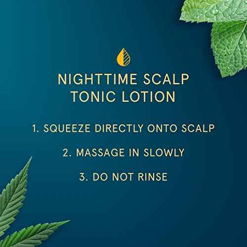 Head & Shoulders Royal Oils Curly Hair Product Nighttime Scalp Tonic Lotion with Peppermint and Hemp Oil, Sulfate Free, 3.4 Fl Oz