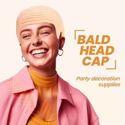 Bald Caps Makeup Latex Bald Head Wig Caps Cosplay Costume for Adults, for Theme Party Decorations Supplies