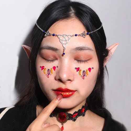 Boho Head Chain Beaded Headbands Vintage Crystal Headpieces Irish Knot Forehead Chain for Women