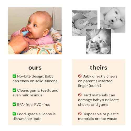 oogiebear Baby Finger Brush & Tongue Scraper - Gentle Oral Care, Soft Silicone, BPA-Free, for Infants & Toddlers