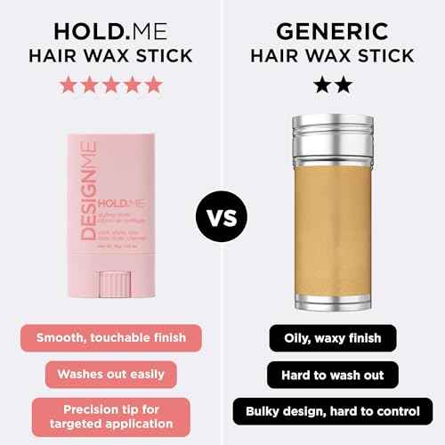 Design.Me HOLD.ME Styling Stick | Vegan Hair Wax Stick for Women | Controls Frizz, Tame Flyaways & Smooths Hair | With Long-Lasting Hold