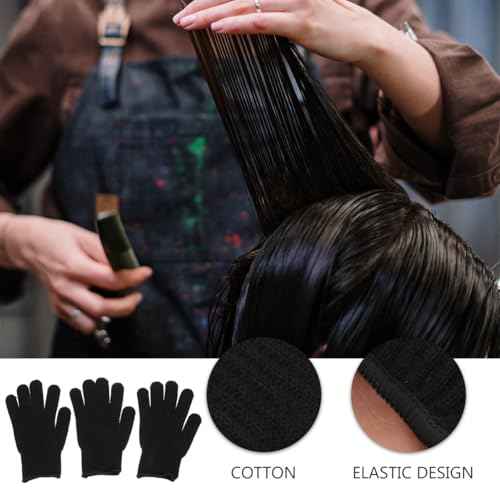 MERRYHAPY Heat Resistant Curling Gloves 3-Pack Insulated Hair Styling Mitts for Safe Use with Curling Irons and Flat Irons Protect Hands from Burns during Hair Styling at Home or Salon
