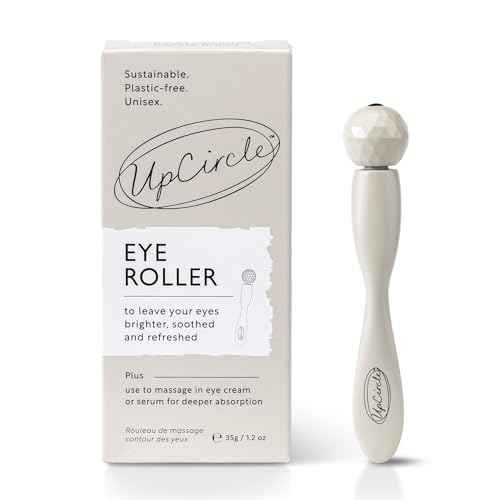 UpCircle Eye Roller 1pc ? Metal + Plastic-Free ? For Dark Circles + Puffy Eyes ? With Cooling Effect to Boost Circulation For Healthy Glow ? Sustainable + Unisex