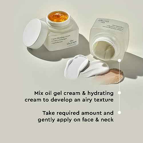 The Face Shop The Therapy Vegan Blending Cream Face Moisturizer - Soothing, Anti-Aging, Anti-Wrinkle, Firming Cream - Refillable - Face Cream Ideal for Sensitive & Dry Skin - Korean Skin Care