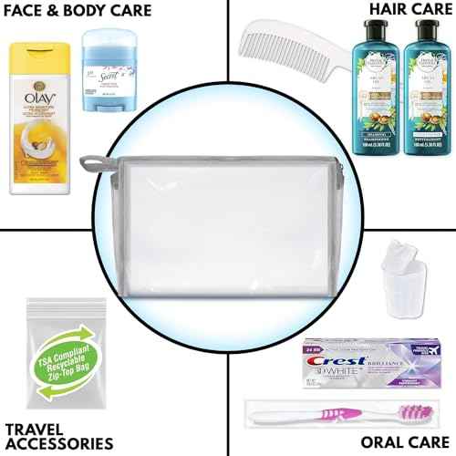 Convenience Kits international 10 PC Deluxe Kit, Featuring: Herbal Essence Argan Oil Hair Care and Body Care Travel-Size Products