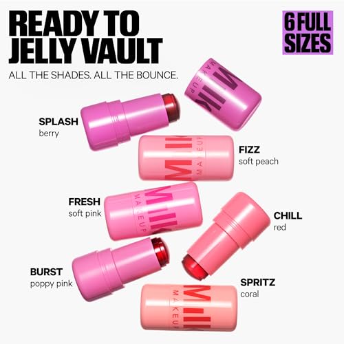 Milk Makeup Cooling Water Jelly Tint ? Long-Lasting Sheer Lip + Cheek Stain with Firming Vegan Collagen + Hydrating Aloe ? Transfer Proof, Buildable Lip Tint + Blush