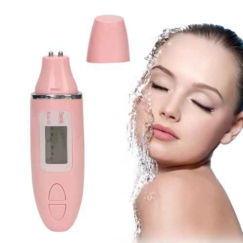 Facial Skin Analyzer Skin Tester Portable Water Oil Detector Pen with Digital LCD Display Skin Moisture Meter for Home Beauty Salon SPA Care