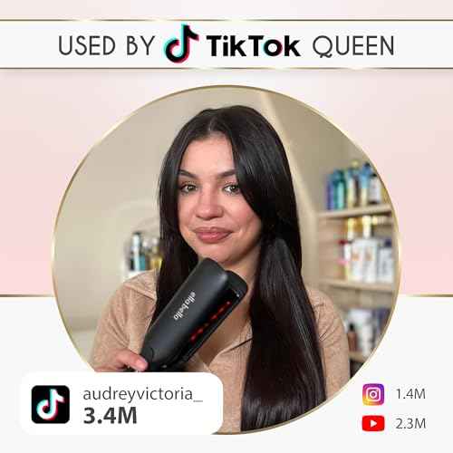 ELLA BELLA¢ç Titanium Flat Iron Hair Straightener (with Infrared) ? Professional Straightening Iron ? Digital Display to Accurately Control Temperature ? As Featured in Good Housekeeping