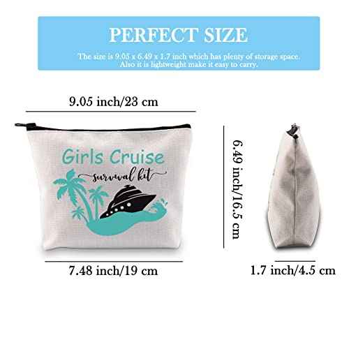 GJTIM Cruise Trip Vacation Gift Cruise Vacation Party Favor Girls Cruise Survival Kit Zipper Pouch Cruising Gift for Cruise Lovers (Survival Girls Cruise)