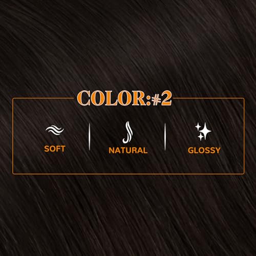Easyouth Human Hair Ponytail Extensions Dark Brown Pony Tails Hair Extensions Human Hair Brown Ponytail Extension Human Hair for Women 18Inch 80g