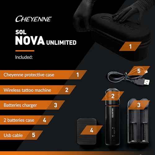 Cheyenne Sol Nova Unlimited Cordless Tattoo Machine ? 3.5mm Black