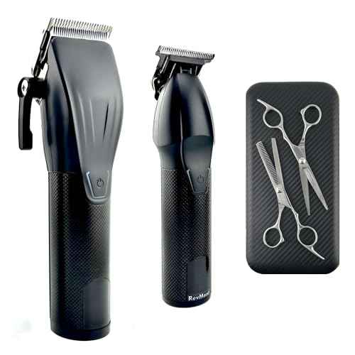 Multi-Speed Clipper Set, Gear Shifting, 20-Piece Grooming Kit for Men, T-Blade Plus King Clipper, Rechargeable Hair Trimmers, Metal Grip, Carbon Steel Blades, All-in-one Barber Set