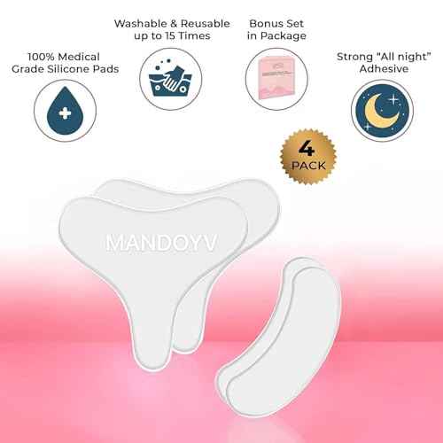Neck Wrinkle Patches ? Silicone Pads for Chest & D?collet?, Reusable Anti Ageing Skincare Patches for Overnight Hydration & Wrinkle Smoothing ? 4 Pcs