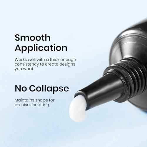Beetles Sculpting Gel 3D Nail Art - Halloween White No Wipe Nail Polish 3D Rhinestone Building Multi-Function Drawing Gel for DIY Manicure Designs