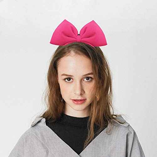 YAXAMING Bowknot Headband, Big Bow Hairband for Women - Halloween, Christmas Party Decoration, Cosplay Costume, Handmade Headdress Headpiece Hair Accessories with Rose