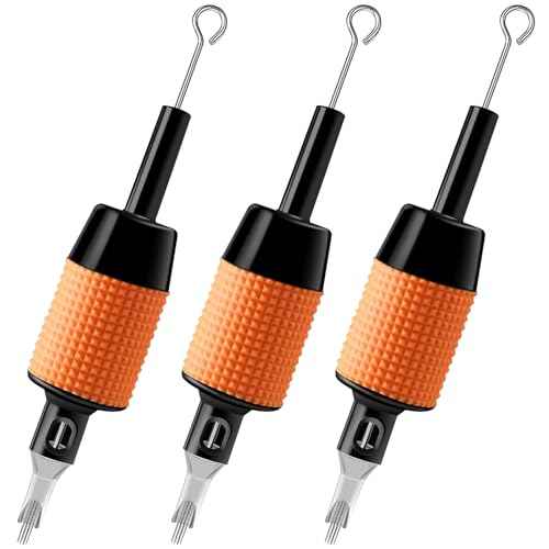 Autdor Tattoo Needles and Tubes Combo - 15Pcs Disposable Tattoo Tubes with Matching Assorted Tattoo Needles 9M1 Magnum 1inch Tattoo Needles Tube Grips for Tattoo Machine Tattoo Supplies