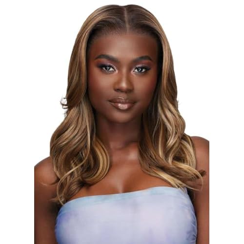 Outre Airtied 100% Fully Hand-Tied Wig - Human Hair Blend - Loose Body Wave 18" (DRFF CHOCOLATE TOFFEE)