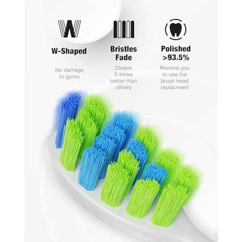 7AM2M Sonic Electric Toothbrush with 6 Brush Heads for Adults&Kids, One Charge for 120 Days, Wireless Fast Charge, 5 Modes, 40000VPM Powered Toothbrush, 2 Minutes Built in Smart Timer -Pink