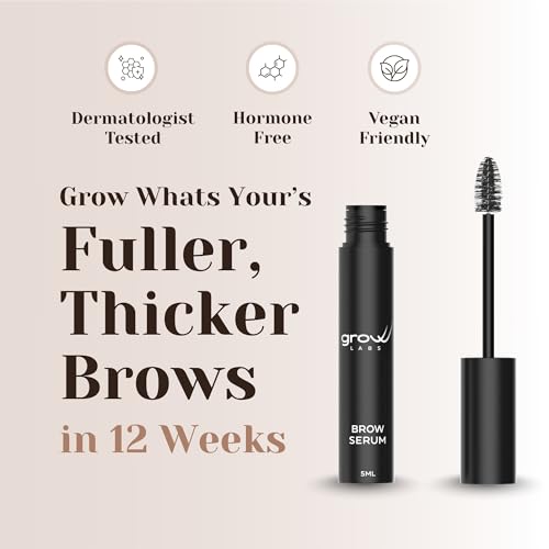 Eyebrow Growth Serum ? with Biotin & Peptides ? Regrow Eyebrow Hair ? Nourishing Formula for Thicker, Fuller, Natural-Looking Brows ? Vegan, Cruelty-Free ? Made in USA ? 5 ml