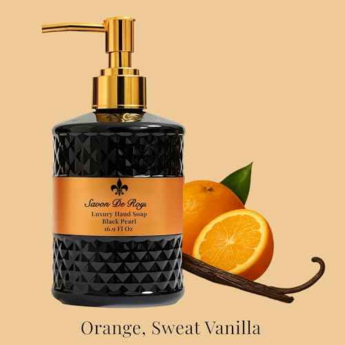 Luxury Pack of 3 Liquid Hand Soap, Jasmine/Musk Vanilla/Vanilla Orange Bathroom Soap Hand Wash Refillable Bottle Gift 50.7 Fl Oz