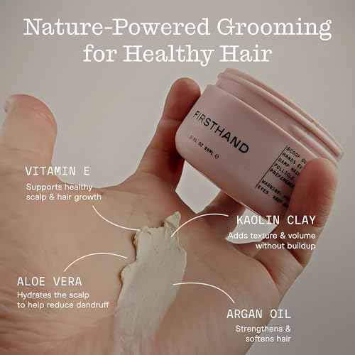 Firsthand Supply Hair Clay Pomade for Men & Women ? Matte Clay Finish & Extra Strong Hold ? Non-Greasy, Water-Based Organic Pomade ? Easy to Restyle ? Ideal for Short to Medium Hair Length ? 3oz