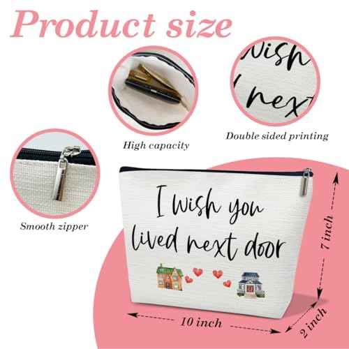 Friendship Gifts for Women Bestie Best Friends- Long Distance Gifts for Best Friend - Best Friends Cosmetic Bag Zipper Travel Pouch