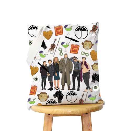 WCGXKO TV Show Inspired Number Five Number Four Inspired Canvas Tote Bag Reusable Bag Shopping Bag For Fans