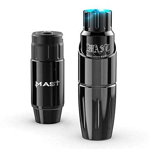 Mast Tour Wireless Tattoo Gun Machine Kit - Complete Tattoo Kit for Beginners 2 Batteries Power Supply 20Pcs Cartridges Needles for Lining Shading