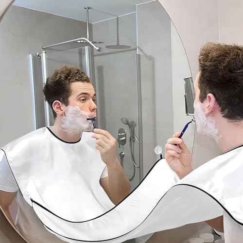 Beard Bib Apron Gift Beard Bib Catcher for Men-shaving bib for men Fathers Day,Valentines Day