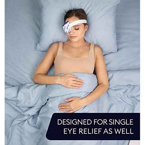 GENIANI Microwave Heated Warm Compress for Dry, Tired Eyes, Effective Moist Heat Eye Mask - (Pack of 1, White)