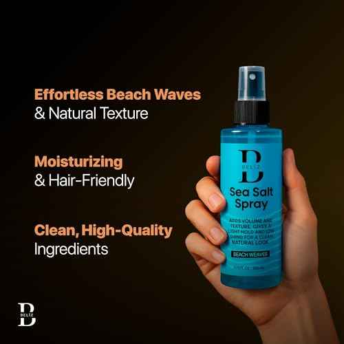 Sea Salt Spray - Beach Waves, Texturizing & Volumizing, Light Hold No Crunch, Non Greasy, Alcohol Free, Paraben Free, Surf Spray for Men & Women, Curl Enhancer, Pre Styler, Easy Washout - 8.5 Oz