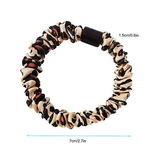 Silk Hair Ties Satin Scrunchies - Small Mini Scrunchy for Women Thick Hair Accessories Cute Soft No Slip Hair Elastics Ponytail Holder for Curly Hair No Damage Hairties Gift for Girls