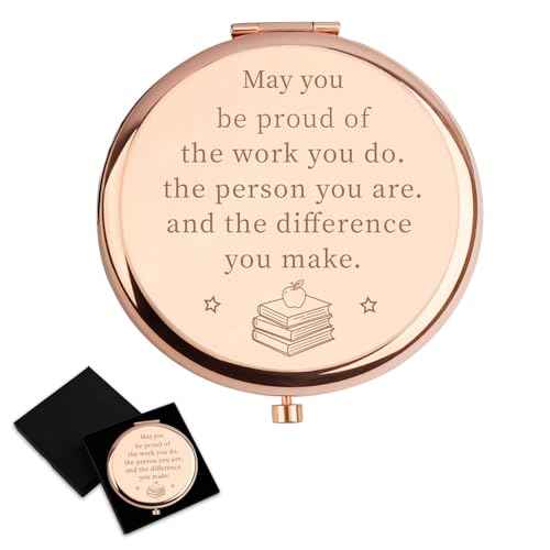 for Teacher, Teacher Appreciation Gifts, Teacher Compact Mirror,Teacher Gifts, Teacher Stocking Stuffers,Thank You Teacher Gifts,Christmas Teacher Gifts, Teacher Valentines Gifts