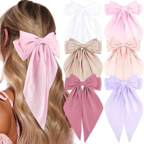 Canitor Hair Bows for Women Barrettes Clip Large Ribbon Cute Preppy Teenager Tween Teen Girl Gifts Trendy Stuff Aesthetic Coquette Fashion Hair Accessories