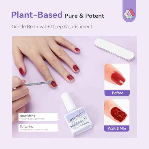 SAVILAND SSPro X Dip Powder Remover Kit: Gentle & Easy Dip Nails Removal No Need Soaking Or Wrapping with Nail File Nail Scraper for Dipping Powder 0.5 Floz Home Use