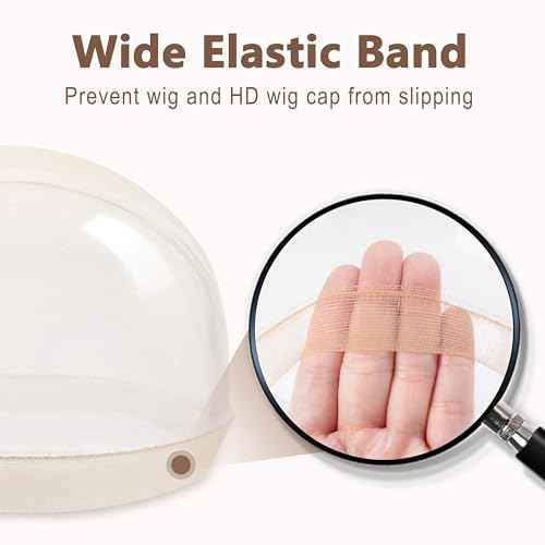 TaShow 30 Pcs Wig Caps for Women Lace Front, Ultra Thin Stocking Cap for Women, Breathable Wig Cap for Long Thick Hair, Wig Caps with Elastic Band Transparent