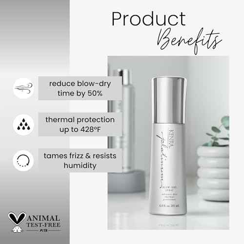 Platinum Blow-Dry Spray | Time-Saving Heat Protectant | Detangles, Smooths, and Softens | Eliminates Frizz & Resists Humidity | Medium To Coarse Hair