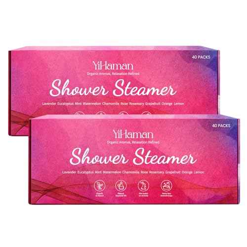 2SET 40PCS Shower Steamers Aromatherapy for Women or Men, 10 Scents Organic Shower Bombs, Relaxation with Organic Essential Oils, Birthday Self Care Gift for Women£¨80 PCS£©