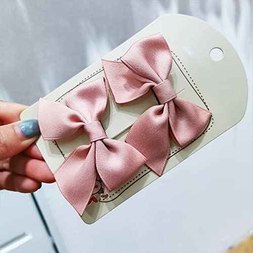 Cute Pink Bowknot Hair Barrettes and Accessories for Little Girls, 2pcs