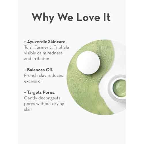SONAGE Tulsi Soothing Tri Clay Mask | For Acne-Prone Skin | Mineral Rich Clay Mask Unclogs and Purifies Pores | Neem Oil and Turmeric