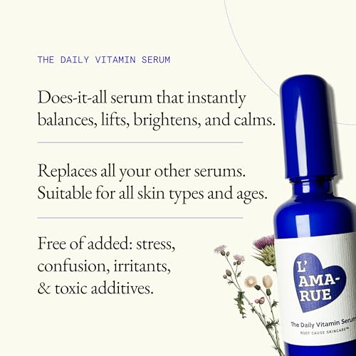 L'AMARUE The Daily Vitamin Serum - All-in-One Hydrating, Brightening & Radiance Boosting Serum with 17 Nutrients, 1.7 fl oz, Reduces Dark Spots, Anti-Aging & Supports Barrier