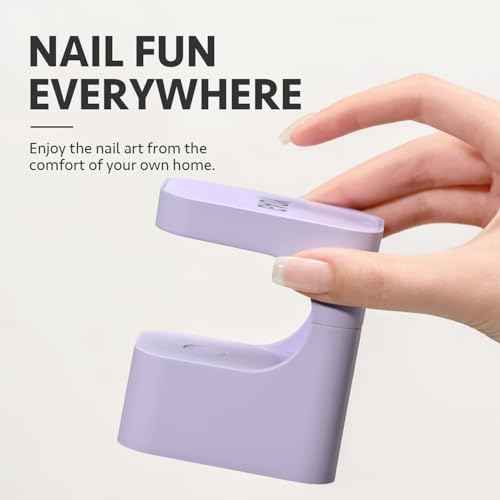 GAOY Mini UV Light for Gel Nails, Small Curing Light with 2 Timers, U-Shaped LED Nail Lamp for Fast Curing, Purple
