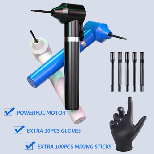 Ink Mixer Tattoo - CINRA Pigment Mixer Machine with 100Pcs Mixing Sticks and 10 Pairs Gloves Eyebrow Color Makeup Tattoo Ink Mixer Pigment Electric Agitator Machine for Tattoo Supplies