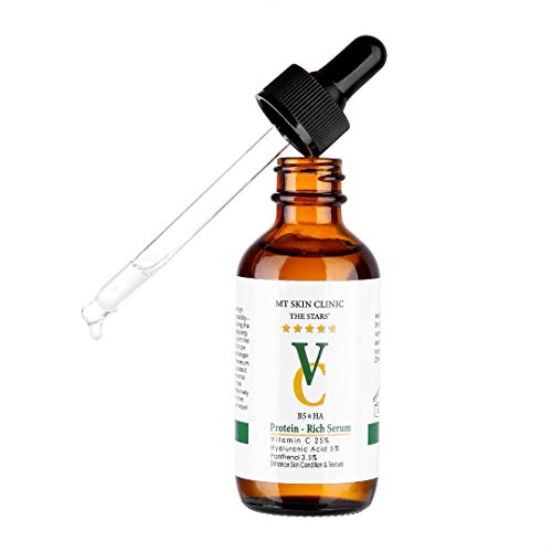 Pro Advanced Hyaluronic Acid Serum for Face, Glow+ Antioxidant Protein-Rich Face Lift Serum with Vitamin C, Niacinamide and B5 for Dry Skin Hydrating and Anti-Aging, 2oz