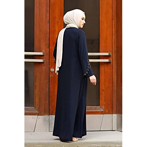 istanbul styles Women's Abaya Long Sleeve Open Quarry Floor Length Zipper Floor Length Turkish Islamic Fashion