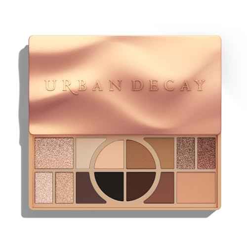 Urban Decay Naked Shaped Eyeshadow Palette - Multi-Use Neutral Eye & Face Palette, 14 Crease & Transfer-Resistant Shades, Up to 16HR Wear, Sculpting Creams, Defining Powders, Shimmer Highlighters