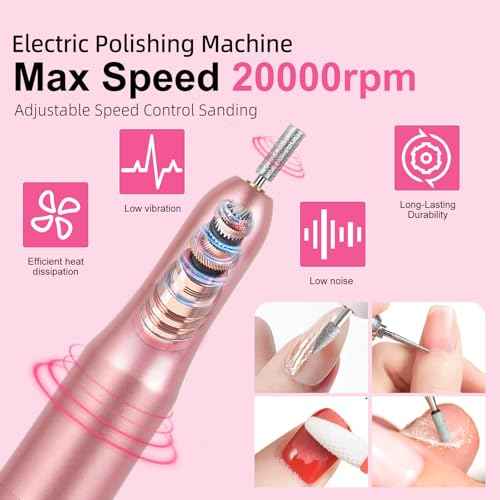 Acrylic Nail Art Kit-Nail Art Manicure Set Acrylic Powder Brush Glitter File French Tips U V Lamp Nail Art Decoration Tools Nail Drill kit for beginners with everything at home (White)