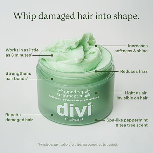 Divi Frizz Fighting Trio ? Includes Whipped Mask, Air Dry Cream & Leave-In Conditioner ? Deeply Hydrates, Smooths Frizz & Restores Shine for Soft, Healthy, Manageable Hair, 3 Piece Set