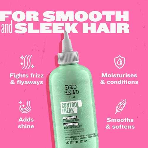TIGI Hair Serum For Curly or Frizzy Hair Control Freak Hair Care and Straightener 8.62 fl oz