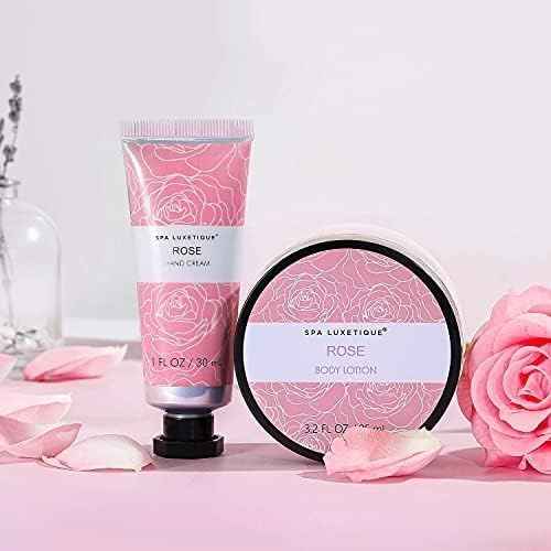 Spa Gifts for Women Spa Luxetique Bath and Body Gifts Set 6pcs Gift Baskets for Women Rose Bath Sets for Her Christmas Gifts For Her